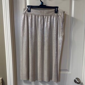 Who What Wear Metallic A-Line Skirt